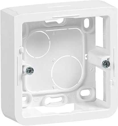 LEGRAND | Cadre Saillie Prog. Mosaic Blanc 2 Mod., Compatible Avec Toutes Les Fonctions Mosaic, Fixation Par Vis, Profondeur 30mm