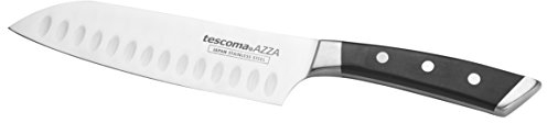 Tescoma Azza Santoku Coltello Giapponese, Acciaio Inossidabile, Grigio/Nero, 18 cm