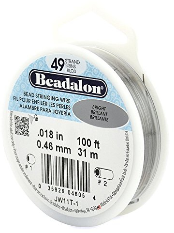 Beadalon 49 Strand 31m (100ft) Bright Qty 1