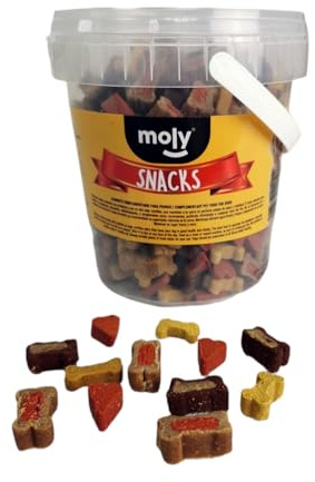 MOLY Delicias Snack Mix para Perros 500 gr | Premio Natural Canino | Chuche Suplemento Delicioso de Alto Valor Nutricional | Cuidado Dental