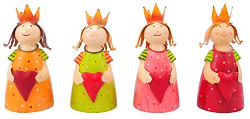 Zaunhocker Engel - Sortiert - 4 Stück - Metall - Höhe 26cm - Weihnachtsdekoration