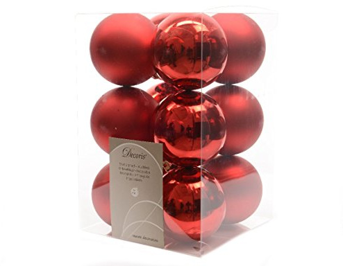 Christbaumkugeln, bruchsicher, 60 mm, Rot