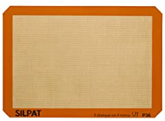 Silpat Premium Antihaftbeschichtete Backmatte aus Silikon, halbe Blechgröße, 39,5 x 41,6 cm