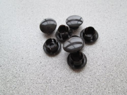 10x Braun Rolladenschienen Kappen Kunststoff Abdeckkappen Stopsel