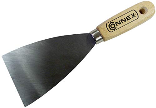 Connex Malerspachtel 80 mm - Holzheft & Klinge aus Carbonstahl - Zum Verspachteln & Abkratzen von Farbe oder Tapete - Made in Germany Qualität / Universalspachtel / Griffspachtel / COX880580