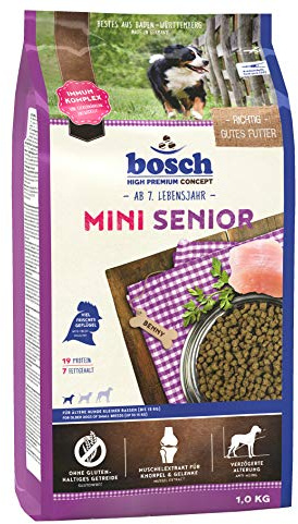 bosch HPC Mini Senior | Hundetrockenfutter für ältere Hunde kleiner Rassen (bis 15 kg), 5 x 1 kg