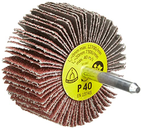 Klingspor 13050 - Kleiner Schleifmopp für Edelstahl und Metalle - MS|KM613|LS309X|40|S|60X30X6 - Inhalt: 10 Stück