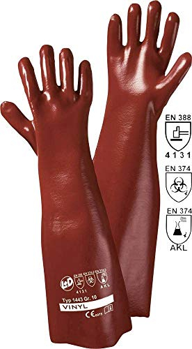 Worky Gants de protection L+D 1443 Vinyle EN 388 + EN 374