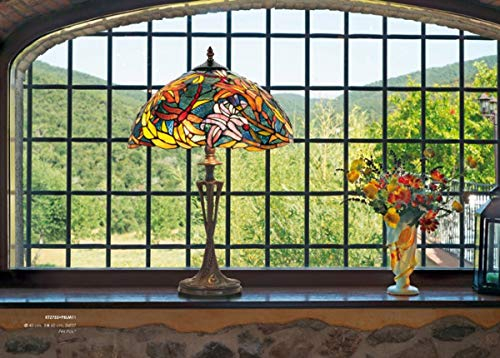Tiffany Hockerleuchte Höhe 60 cm, Durchmesser 40 cm, Leuchte Lampe Jugendstil Barock