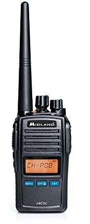 Midland Arctic VHF Marine Band Handheld Transceiver Radio mit Triple Uhr Funktion Schwartz