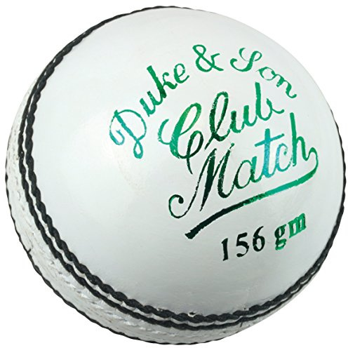 Club Dukes Match un Cricket pelota (Senior, color blanco)