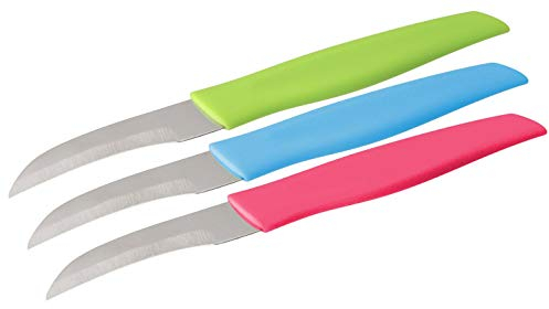 NIROSTA 43206 Coltello Spelucchino, Acciaio Inossidabile, Colori Assortiti, 17 x 1.7 x 0.6 cm
