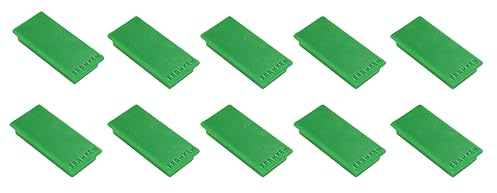 FRANKEN Magnete Rechteckig, 10 Stück, Hochwertige Haftmagnete für Büro, Haushalt, Werkstatt, ideal für Whiteboards, Kühlschrank, Plantafeln oder Schaukästen, 23 x 50 mm, Grün, HM2350 02