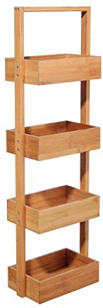 Meuble Rangement 4 paniers en Bambou