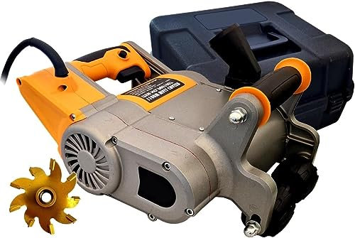 Tracciatrice Scanalatore Scanalatrice Smerigliatrice Macchina da Taglio Elettrica Professionale Motore 1100W da 1600 Giri/Min con Fresa da 25mm ideale per Muri Pareti in Cemento Mod. TE-AG