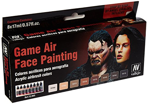 Vallejo 772865 Farb-Set, Gesichtsbemalung by Angel Giraldez, 8 x 17 ml