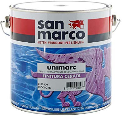 San Marco UNIMARC Finitura Cerata Protettivo trasparente colorato per legno, colore: Trasparente, size: 2,5 lt