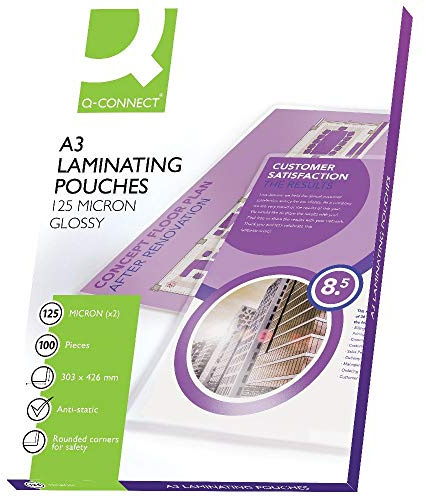 Q-Connect A3 Laminating Pouch 125 Micron (Pack of 25) KF04128