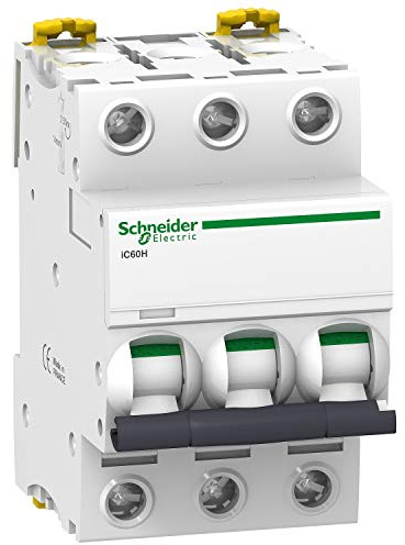 disjoncteur schneider ic60h - 3 pôles - 32 ampères - courbe c - schneider electric a9f87332