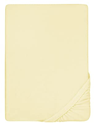 biberna Frottee-Stretch-Spannbetttuch 0012344 gelb 1x 180x200 cm - 200x200 cm