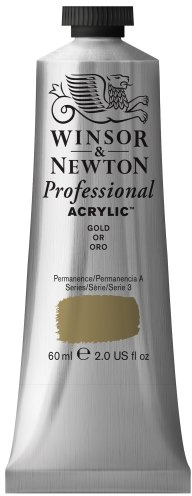 Winsor & Newton Professional Acrylic Paint, 60ml (2-oz) Tube, Gold