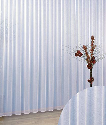 heimtexland Gardinen Vorhang Store Webstore halbtransparent mit Kräuselband und Bleibandabschluss HxB 160x300 cm Typ96