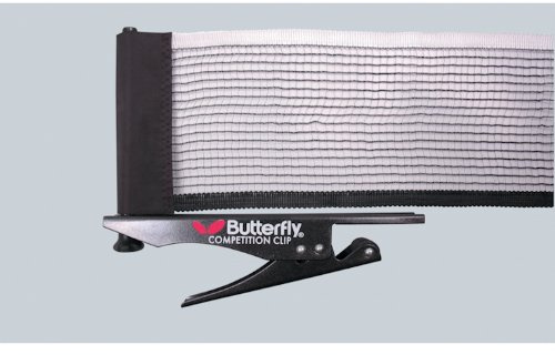 BUTTERFLY Competition Clip Table Tennis Net and Post Set In Carrying Bag