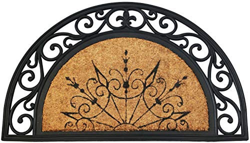 TAPIS COCO CORAL DEMI LUNE 45X75 85031