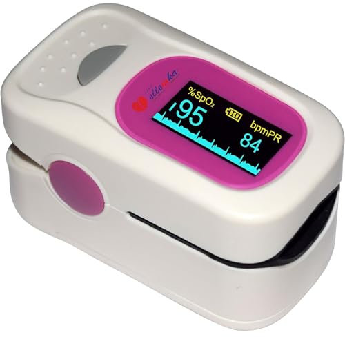 Jumper Pulse Oximeter with Heart Frequency Display - Pink