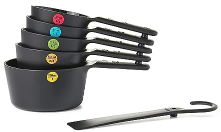 OXO Good Grips – Set de 5 tasses à mesurer – Cup de mesure pour la cuisine - Noir