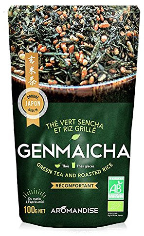 Genmaicha Thé vert Sencha et Riz grillé Bio 100g Aromandise