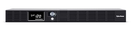 CyberPower OR500LCDRM1U Smart App LCD UPS Battery Backup and Surge Protector, 500VA/300W, 6 Outlets, AVR, 1U Rackmount, UL Certified
