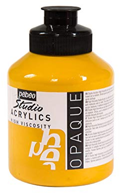 Pebeo Studio Acrylfarbe, 500 ml, Gelber Ocker, Ockergelb