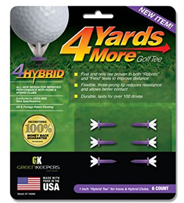 Greenkeepers 4 Hybrid Golf Tee, Purple, 1