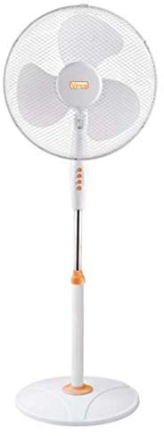 Vinco 70708 stabile Ventilatore a piantana con base tonda bianco ed arancio 45W