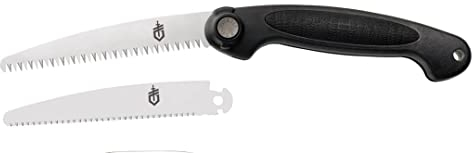 Gerber Sierra de mano, Incluye hoja intercambiable, Con mecanismo de bloqueo y funda de plástico, Exchange-A-Blade, Peso: 229 g, 46036