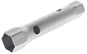 GEDORE Doppelsteckschlüssel, 30 + 36 mm, 6-kant, 215 mm lang, Werkzeug für Muttern KFZ, 26 R 30x36, Stahl verchromt