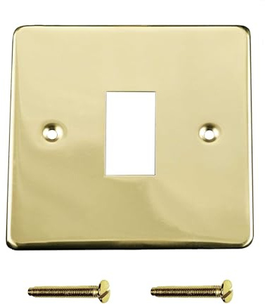 ElekTek Light Switch Cover Plate Conversion Single Victorian Brass
