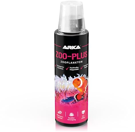 Futterplankton Meerwasseraquarium 236 ml – für Korallen, Filtrierer & Fische – konserviertes Plankton mit Omega-3, Aminosäuren & natürlichen Biopigmenten – ARKA Zoo-Plus
