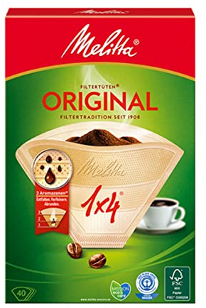 Melitta - Filtros de café (1 x 4, 40 unidades)