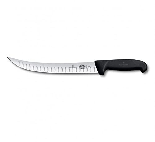 Victorinox, coltello da cucina con lama alveolata in acciaio inox, nero, standard