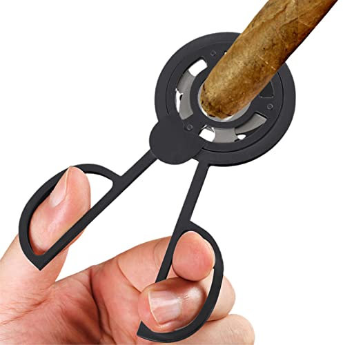 Vigcebit 3-Klingen-Zigarrenschere, Zigarrenschneider, Dreifach 3-Klingen-Edelstahl, vergoldet, Zigarrenschneider, Taschengeräte, Zigarre-Schneidmesser, kubanische Zigarrenschere