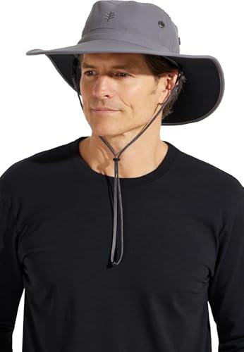 Coolibar Herren UV-Schutz Sonnenhut, Schwarz, S/M