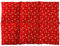 Coussin aux graines de lin 40x30 - Compresse chaud ou froid - Grande bouillotte sèche - Coussin thermique (6 compartiments; Design: Rouge avec des coeurs)