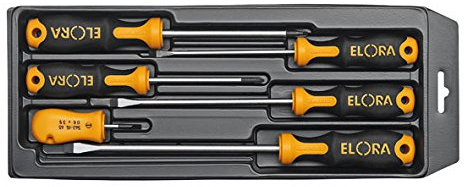 Elora Schraubendreher-Satz, Schlitz und Kreuzschlitz, 6-teilig, 583-S6K, 0583520605500
