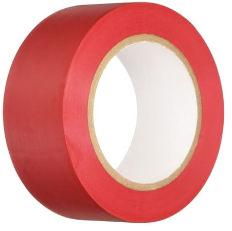 BONUS Eurotech 1BL23.45.0050/033A# PVC Bodenmarkierungsband, Klebstoff auf Kautschuk Basis, weich, Länge 33 m x Breite 50 mm x Dicke 0,17 mm, Rot
