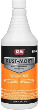 Rust Mort 69504 Acidic Compound, 1 qt Bottle, Green