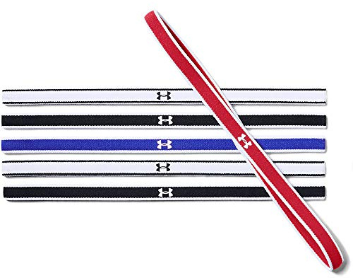 Under Armour Women's Mini Headbands 6-Pack , Red (600)/White , One Size Fits All