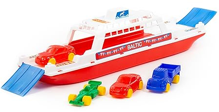 Polesie Fähre Schiff mit 4 Autos und beweglichen Rampen