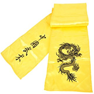 ShenLong - Ceinture Kungfu Dragon Brodée, Imitation Soie